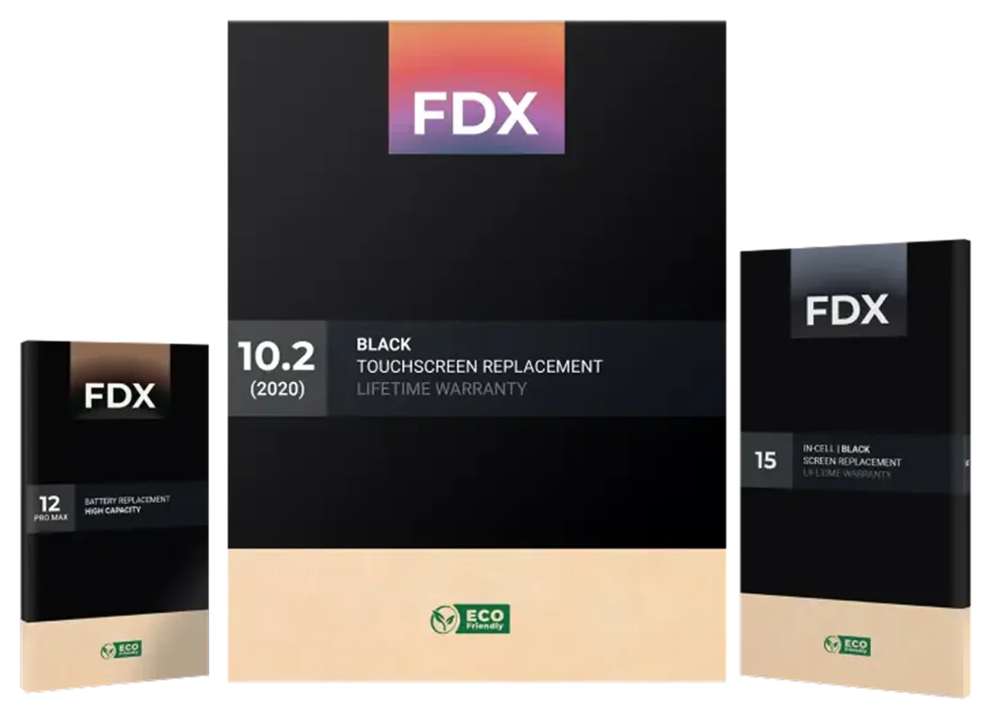 Confezioni dei ricambi FDX: display e batterie
